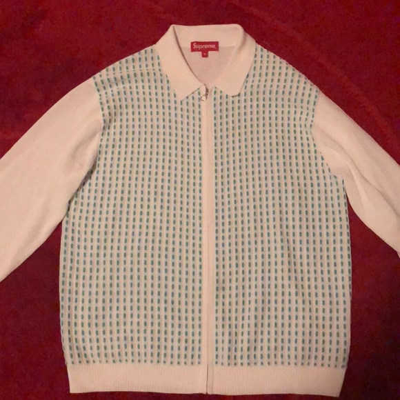 トップス Supreme Dashes Zip Up Knit Polo Supreme Dashes Zip Up Knit Polo (SS18) - $158